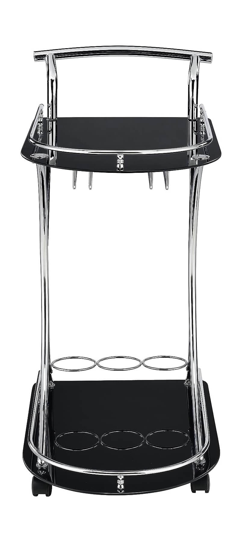 Elfman 2-shelve Glass/Metal Serving Cart