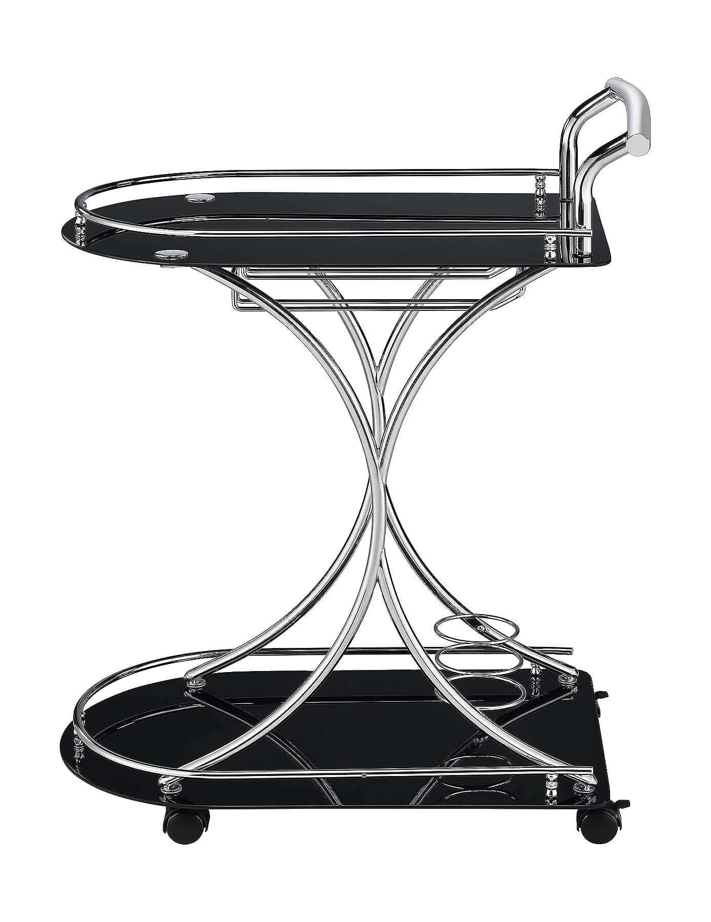 Elfman 2-shelve Glass/Metal Serving Cart
