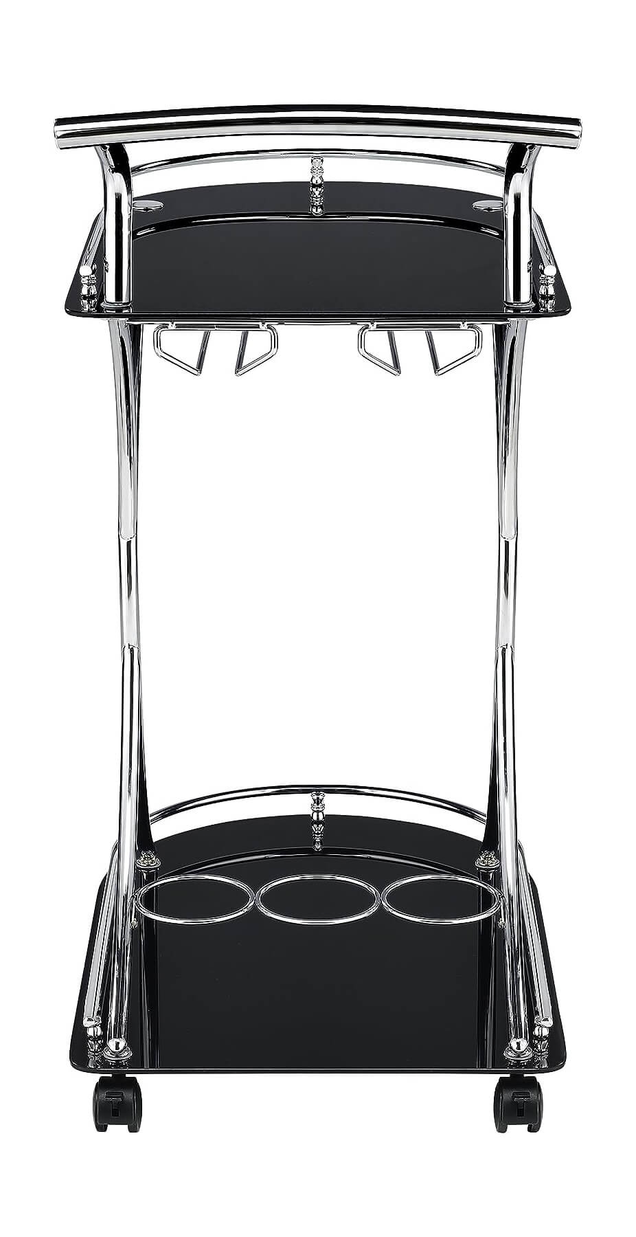 Elfman 2-shelve Glass/Metal Serving Cart