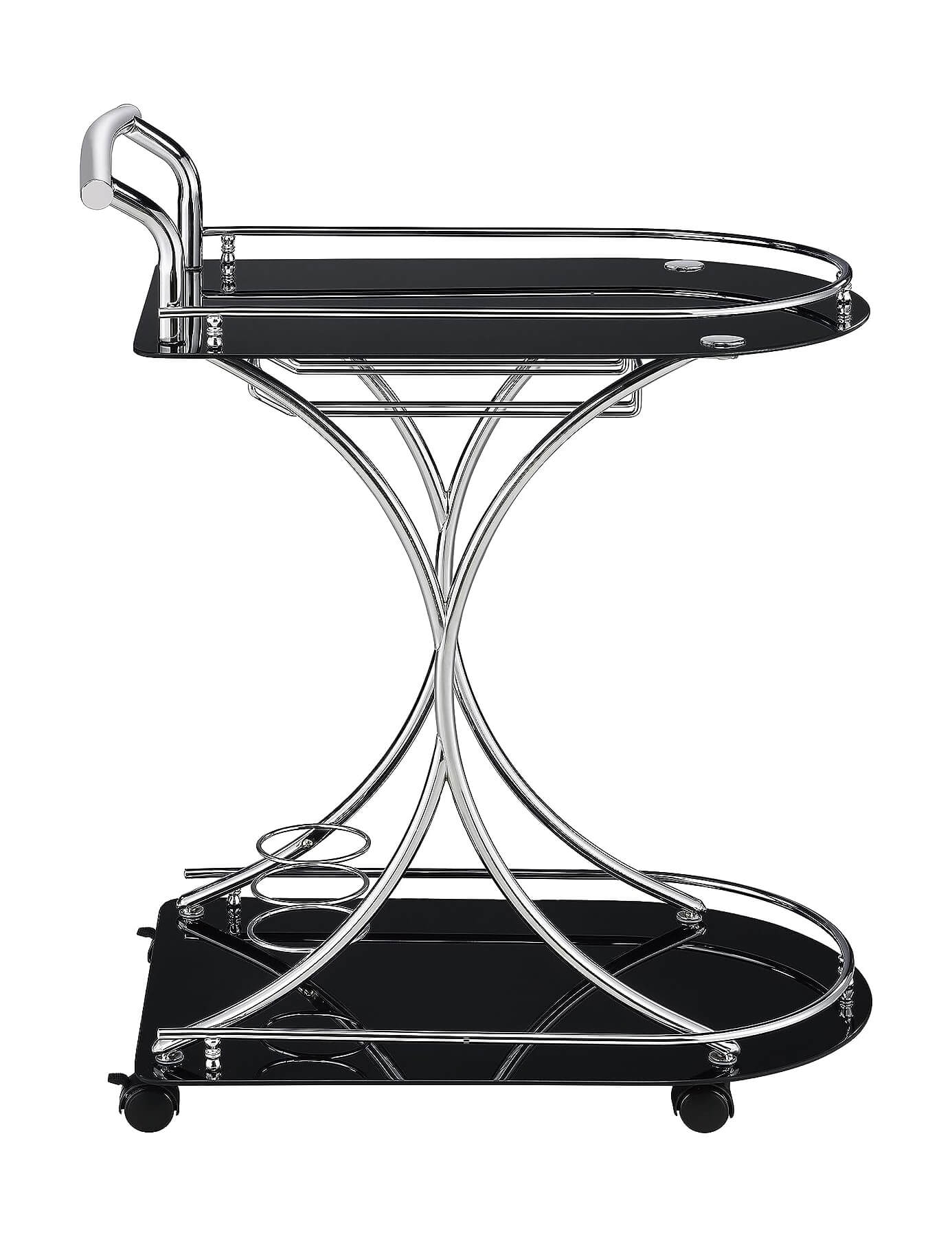 Elfman 2-shelve Glass/Metal Serving Cart