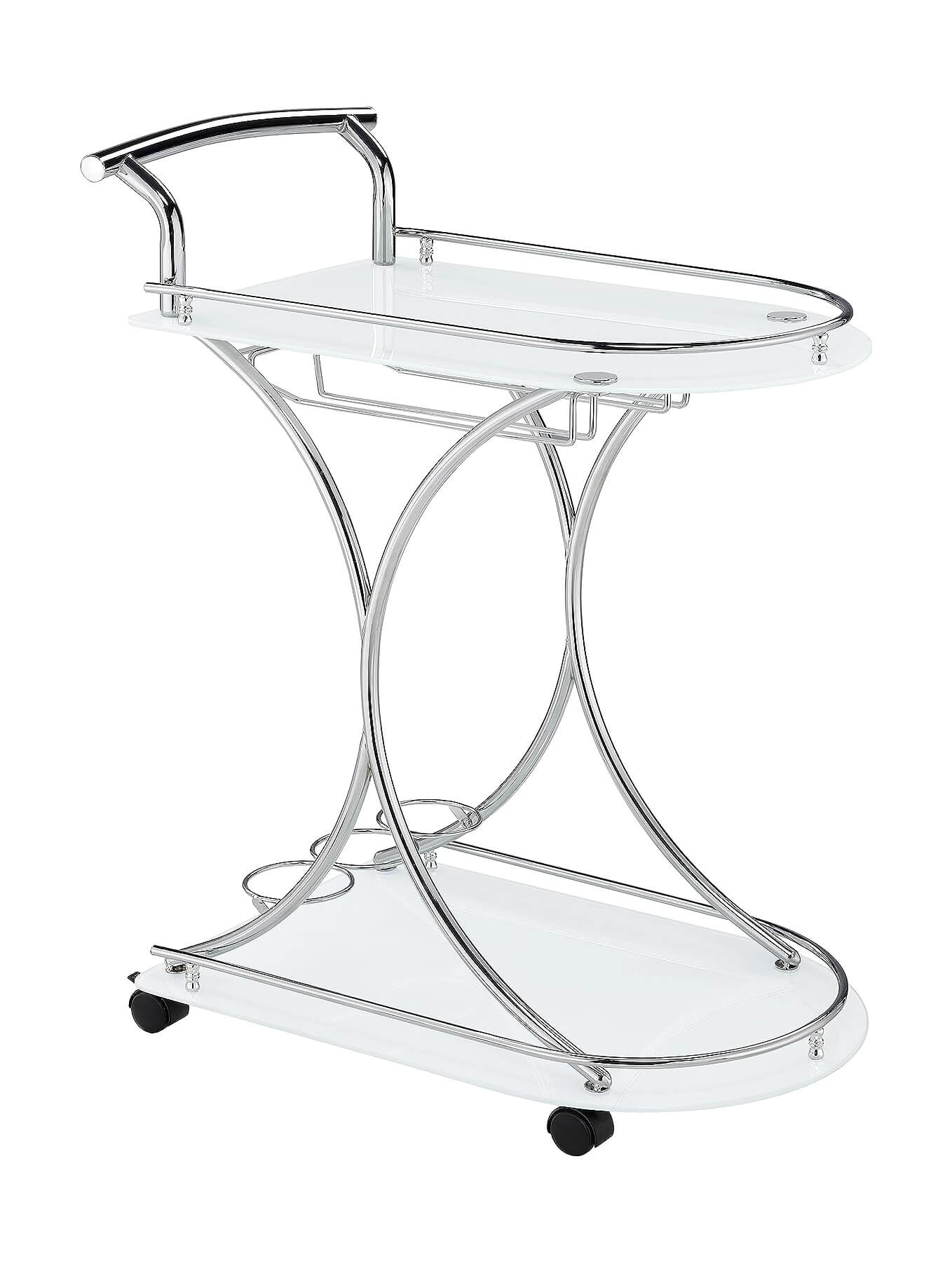 Elfman 2-shelve Glass/Metal Serving Cart