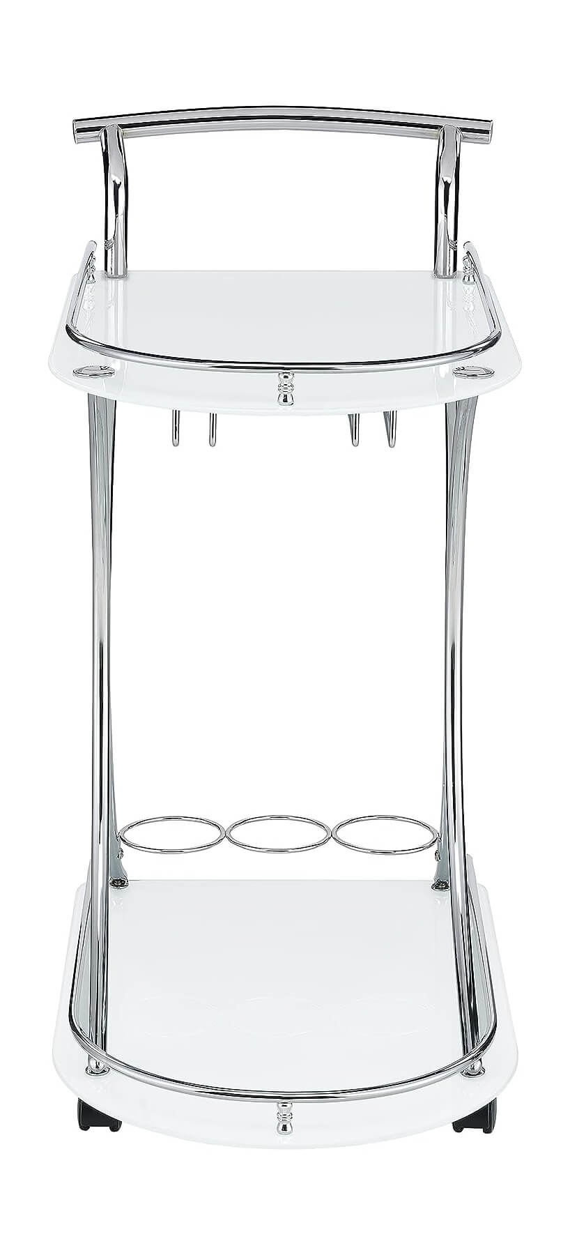 Elfman 2-shelve Glass/Metal Serving Cart