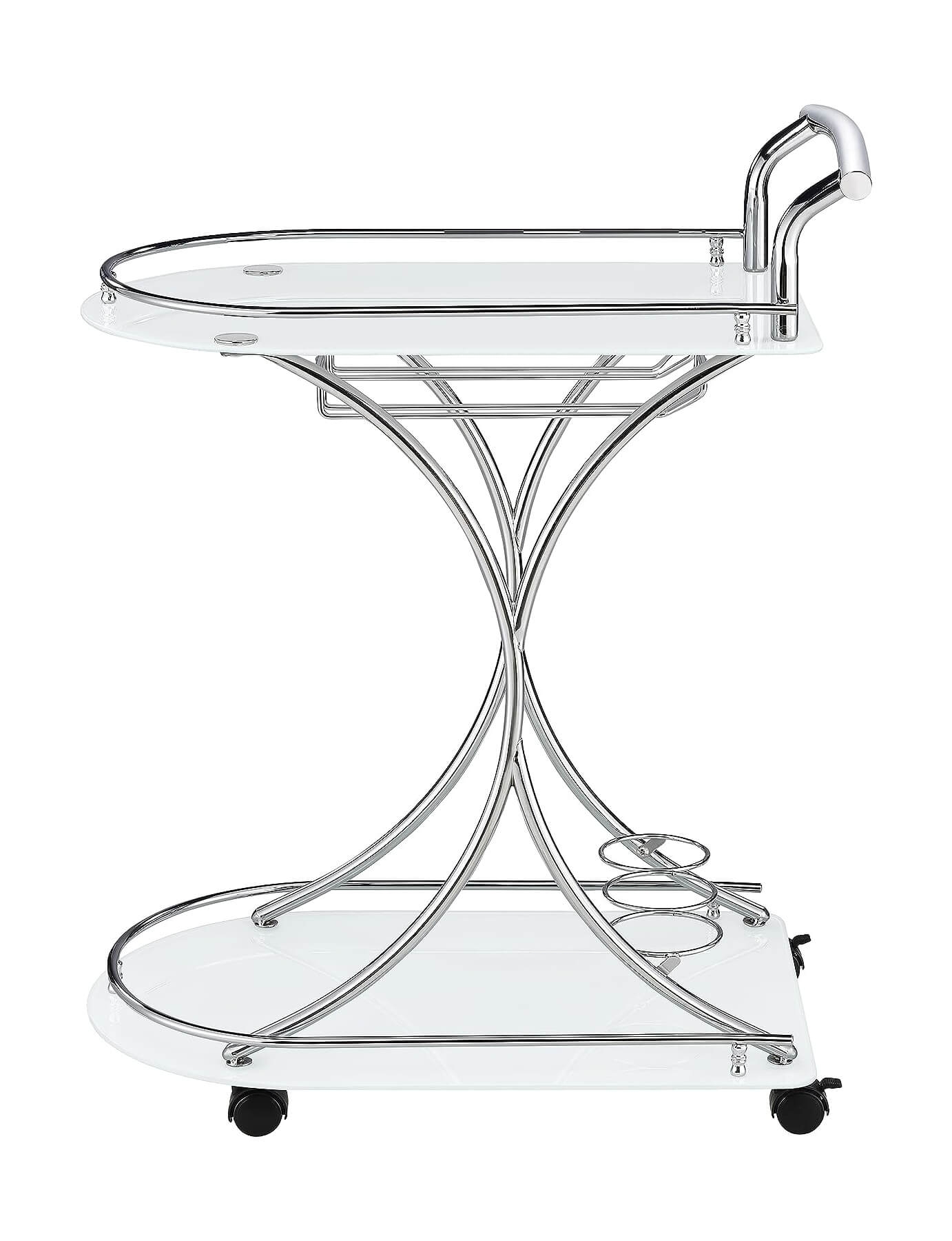 Elfman 2-shelve Glass/Metal Serving Cart