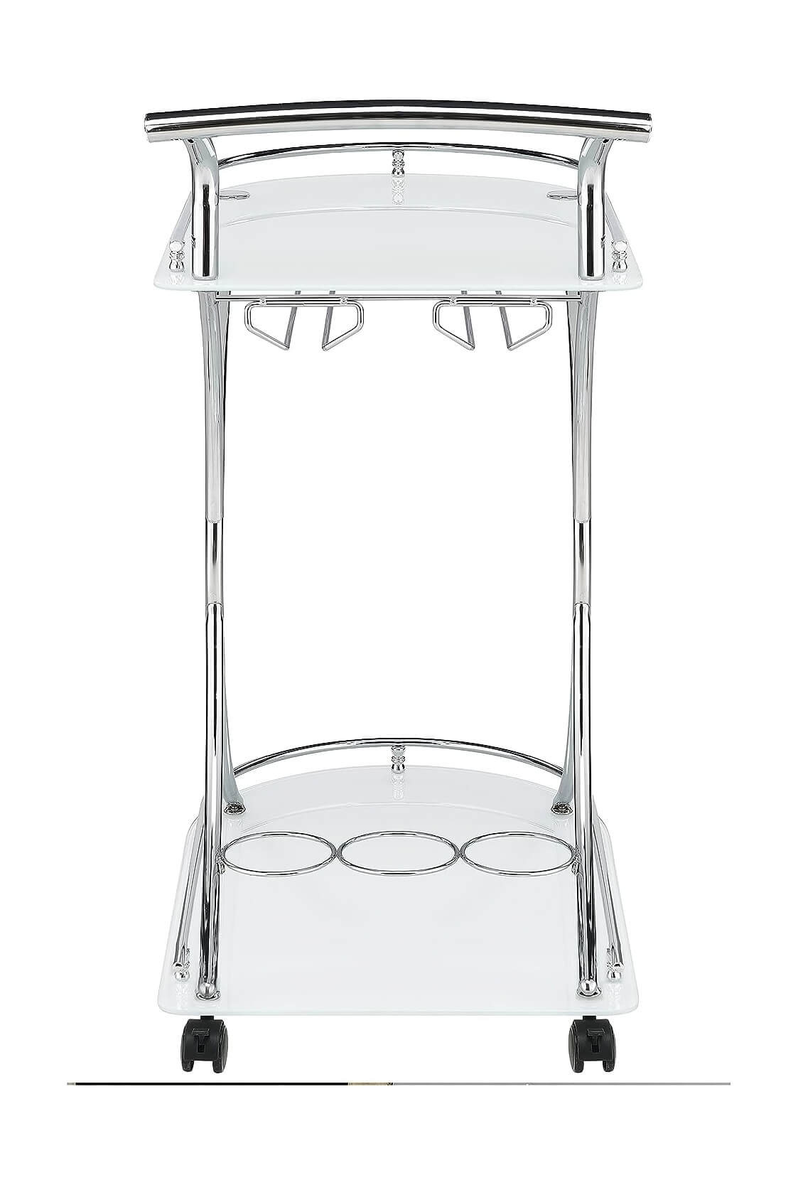 Elfman 2-shelve Glass/Metal Serving Cart