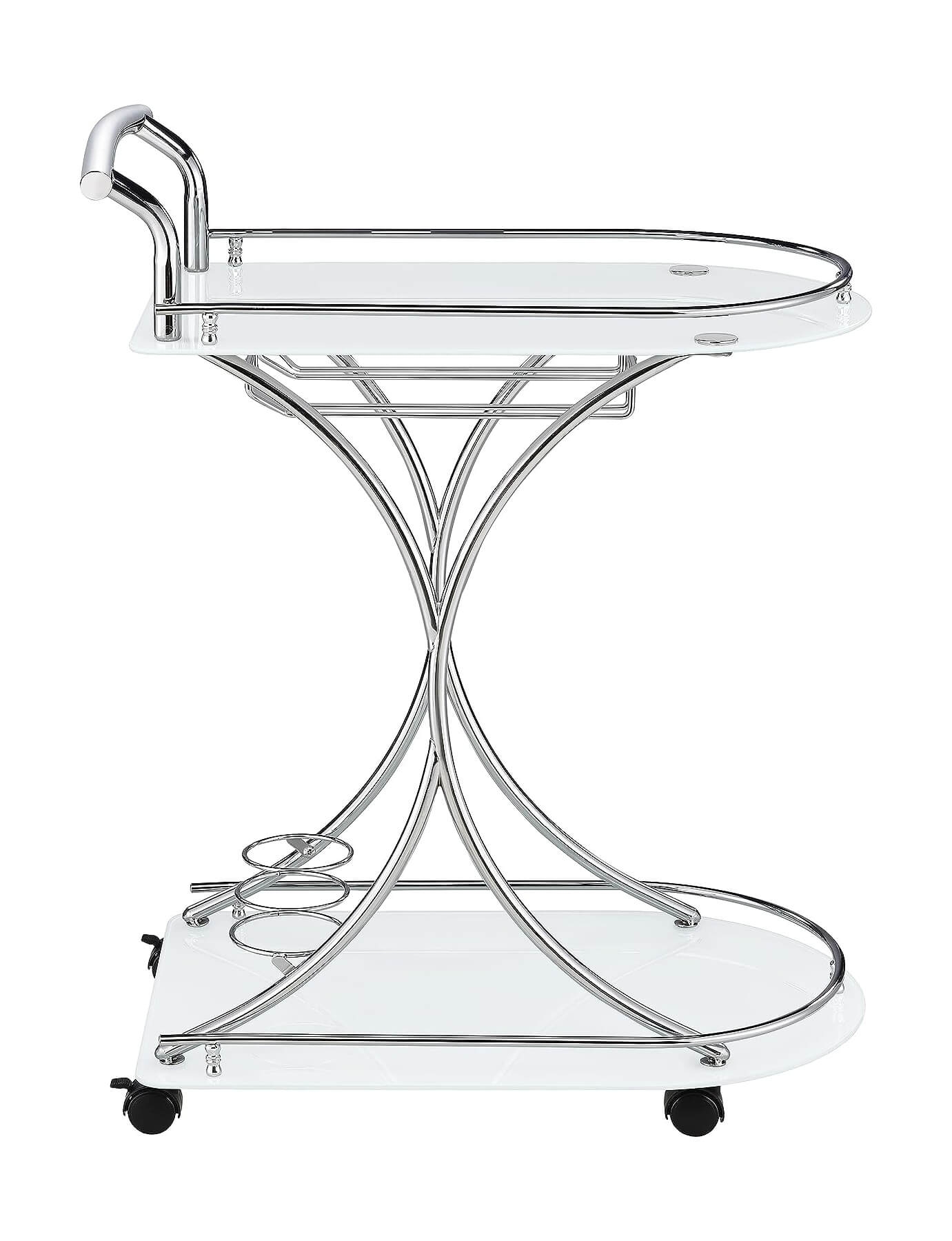 Elfman 2-shelve Glass/Metal Serving Cart