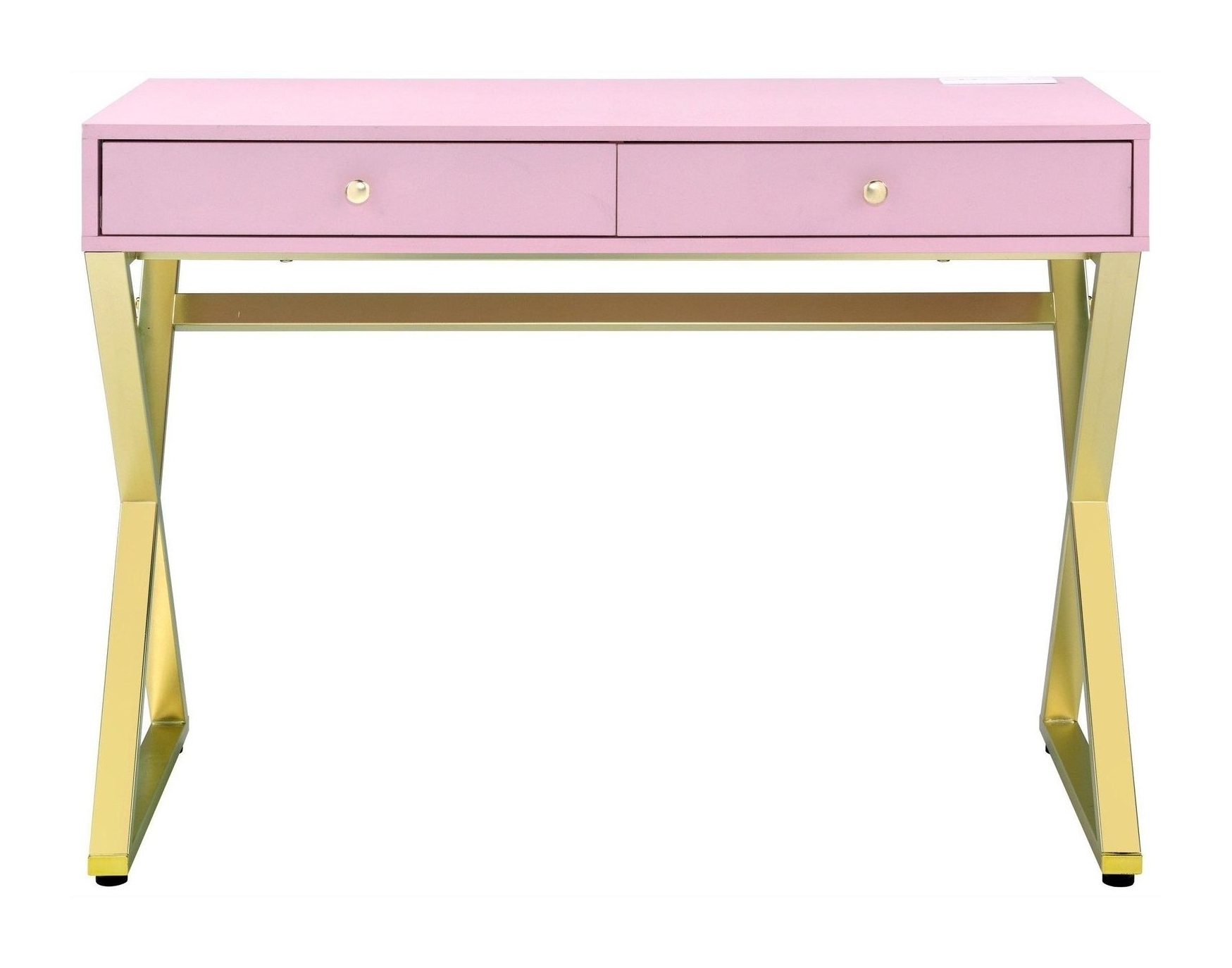 Coleen Wood Veneer/Metal Desk w/ USB port, Composition 1