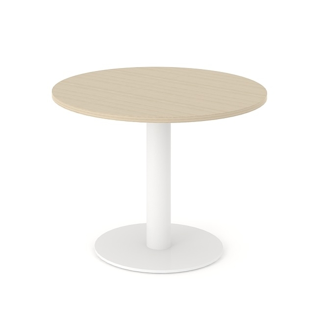 Forum Round Meeting Table w/Metal Frame for 3/8 Persons