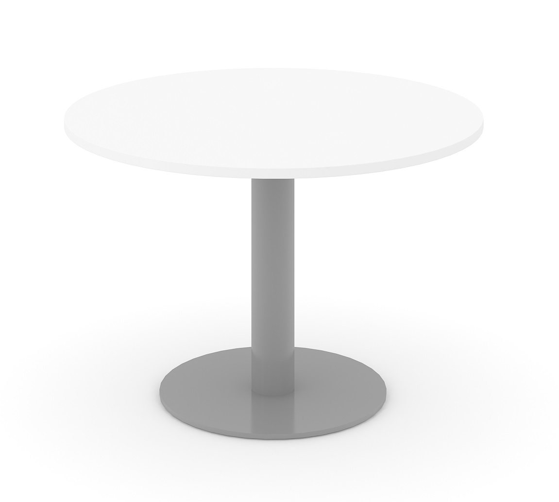 Forum Round Meeting Table w/Metal Frame for 3/8 Persons