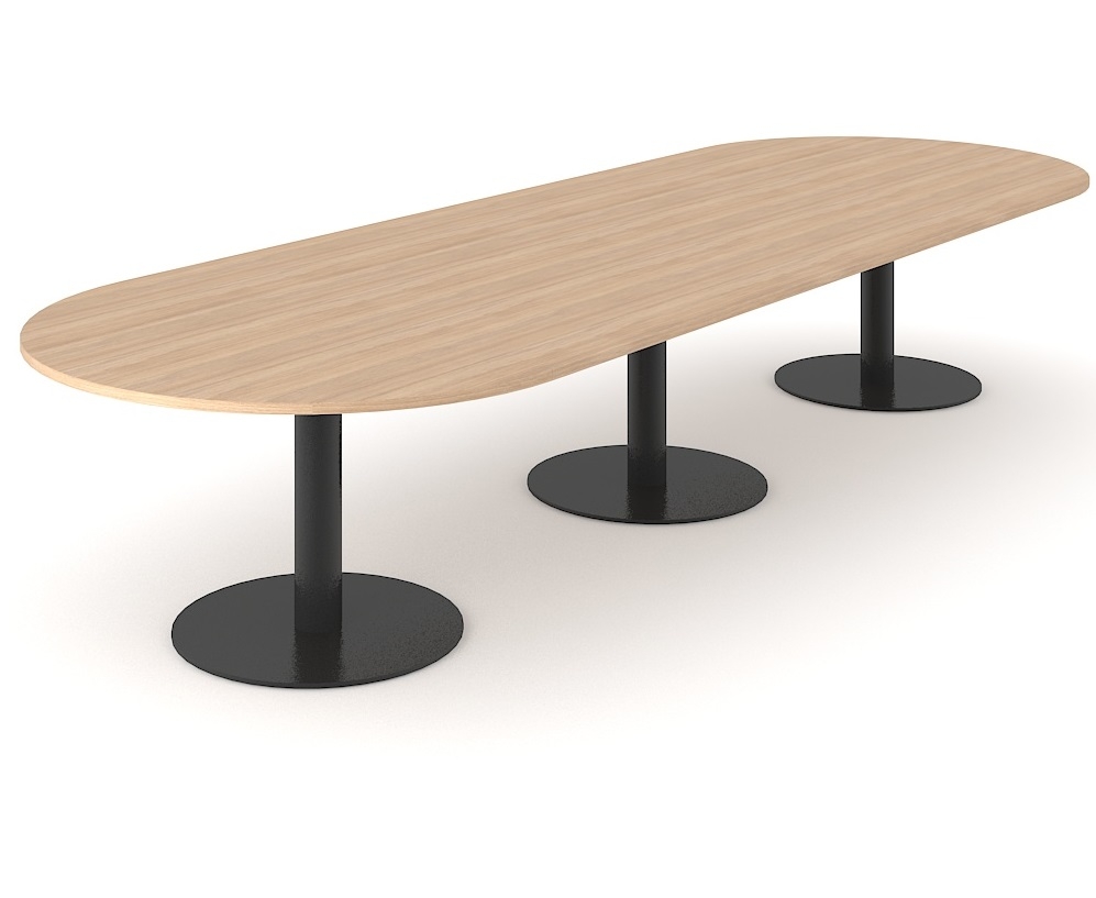 Forum Oval Large Meeting Table w/Metal Frame for 14 Persons
