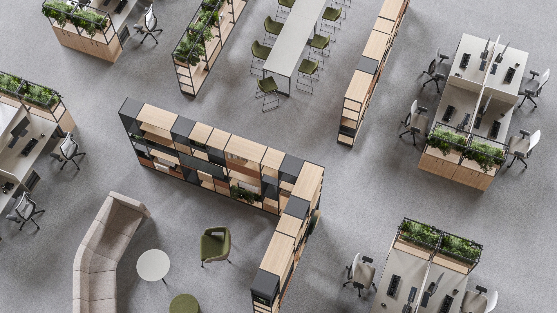 NARBUTAS COMBUS Modular Shelving System Design