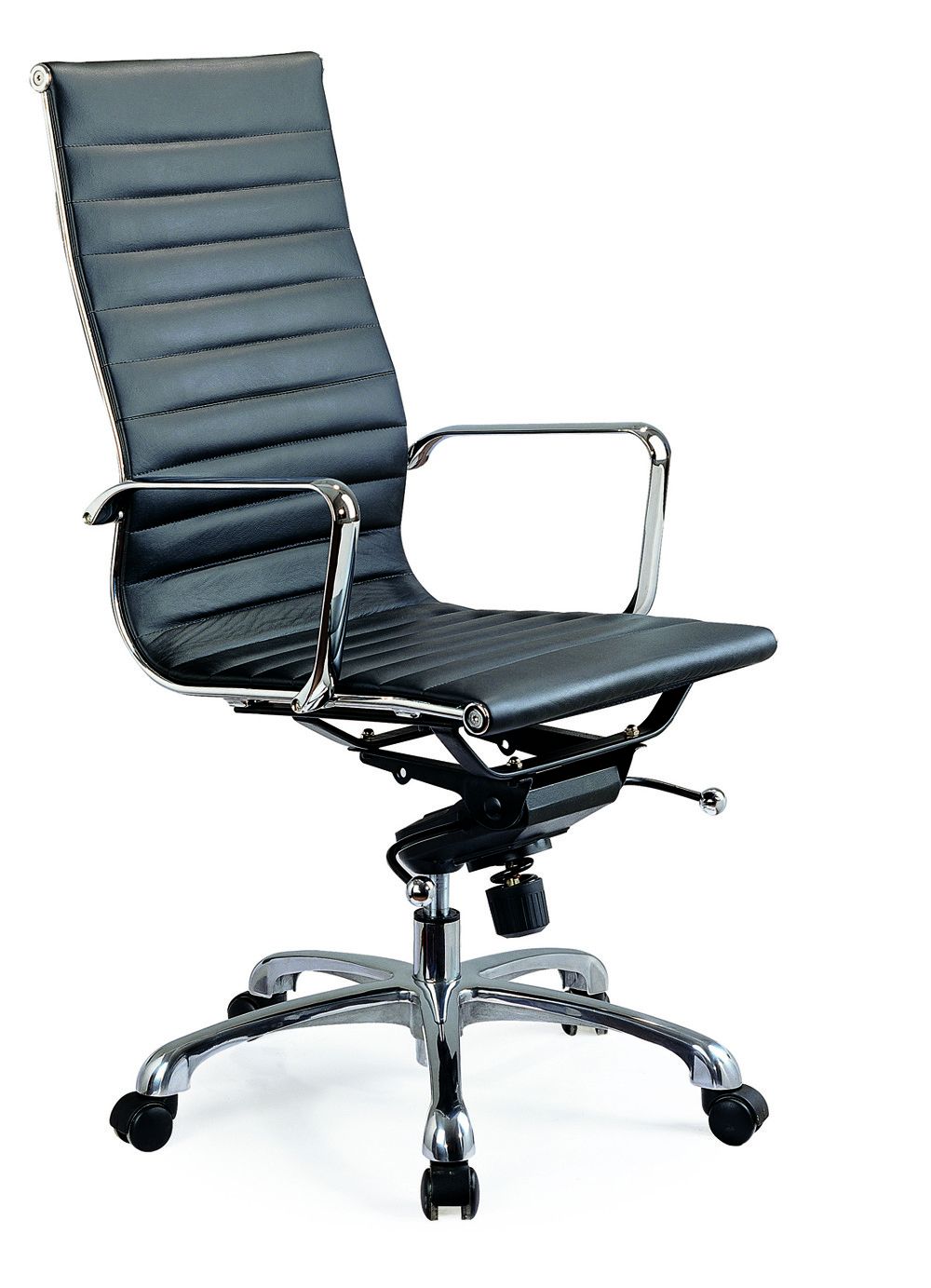 Comfy High Back Adjustable Leather Swivel Office Chair