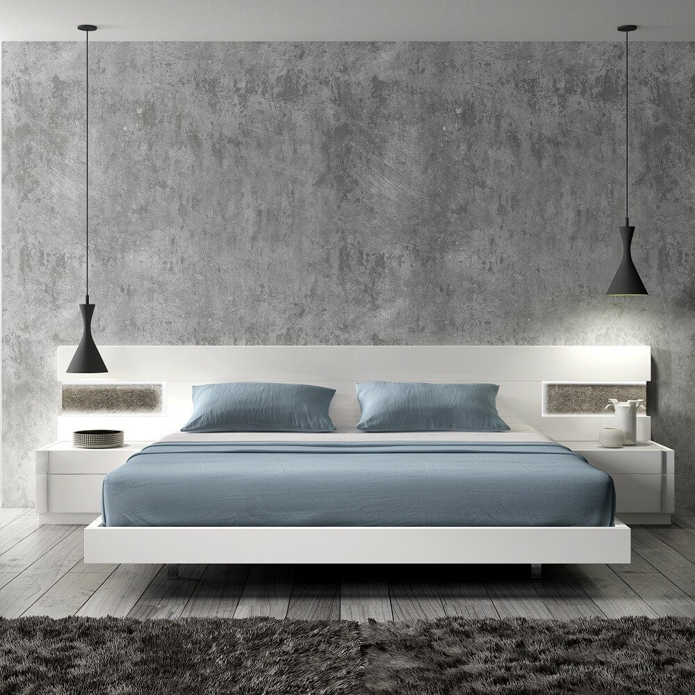 Amora Premium LED King Size Platform Bed