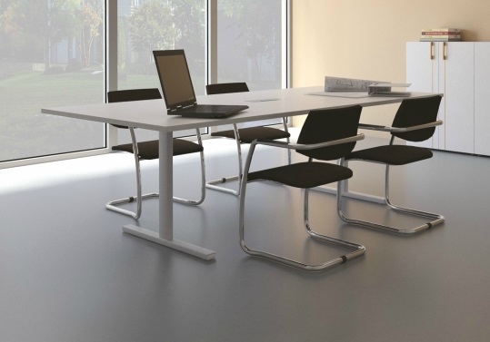 T-Easy Meeting Table w/Grommet for 6 Persons