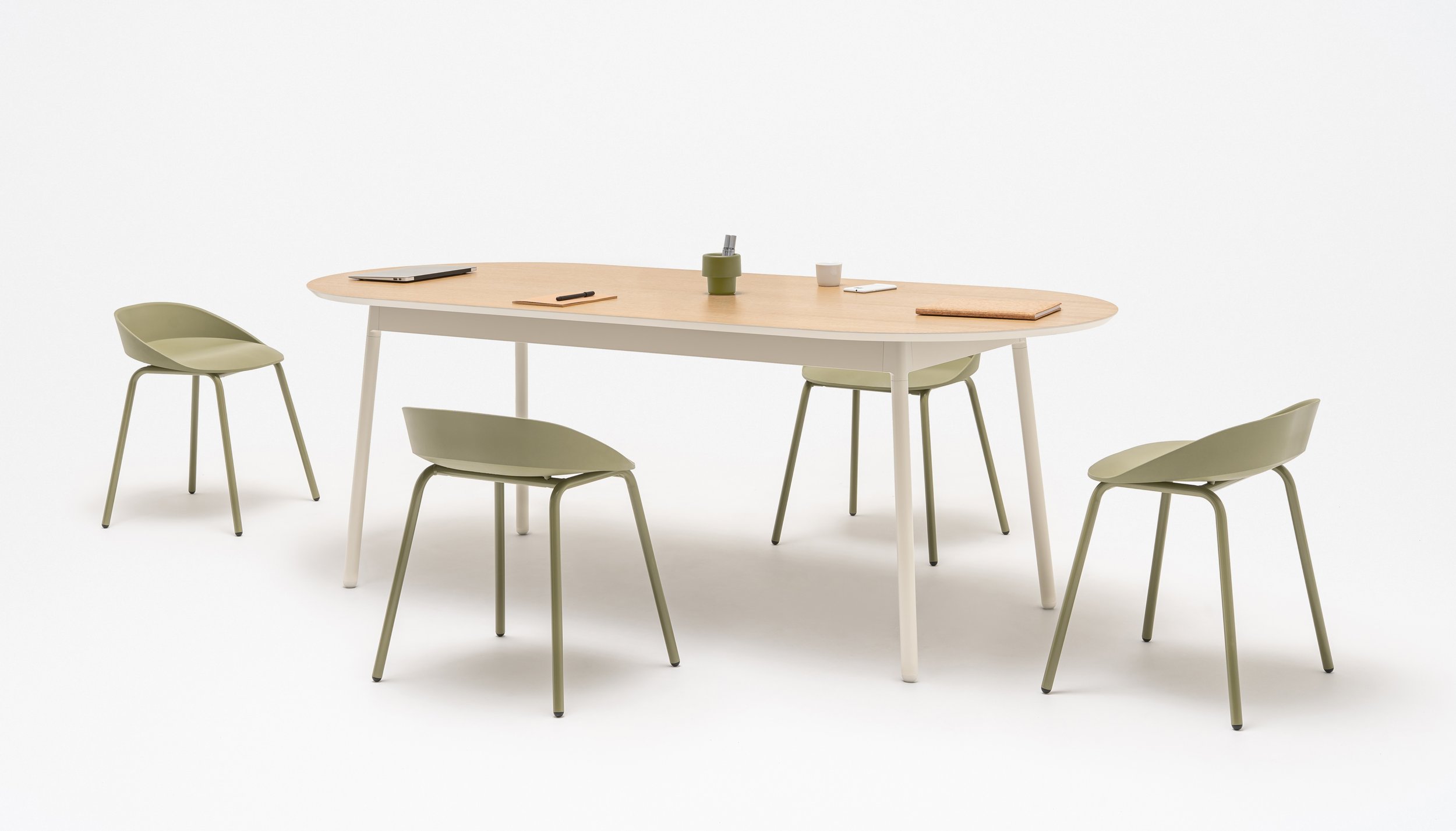 Unit MDF/Metal Meeting Conference Table