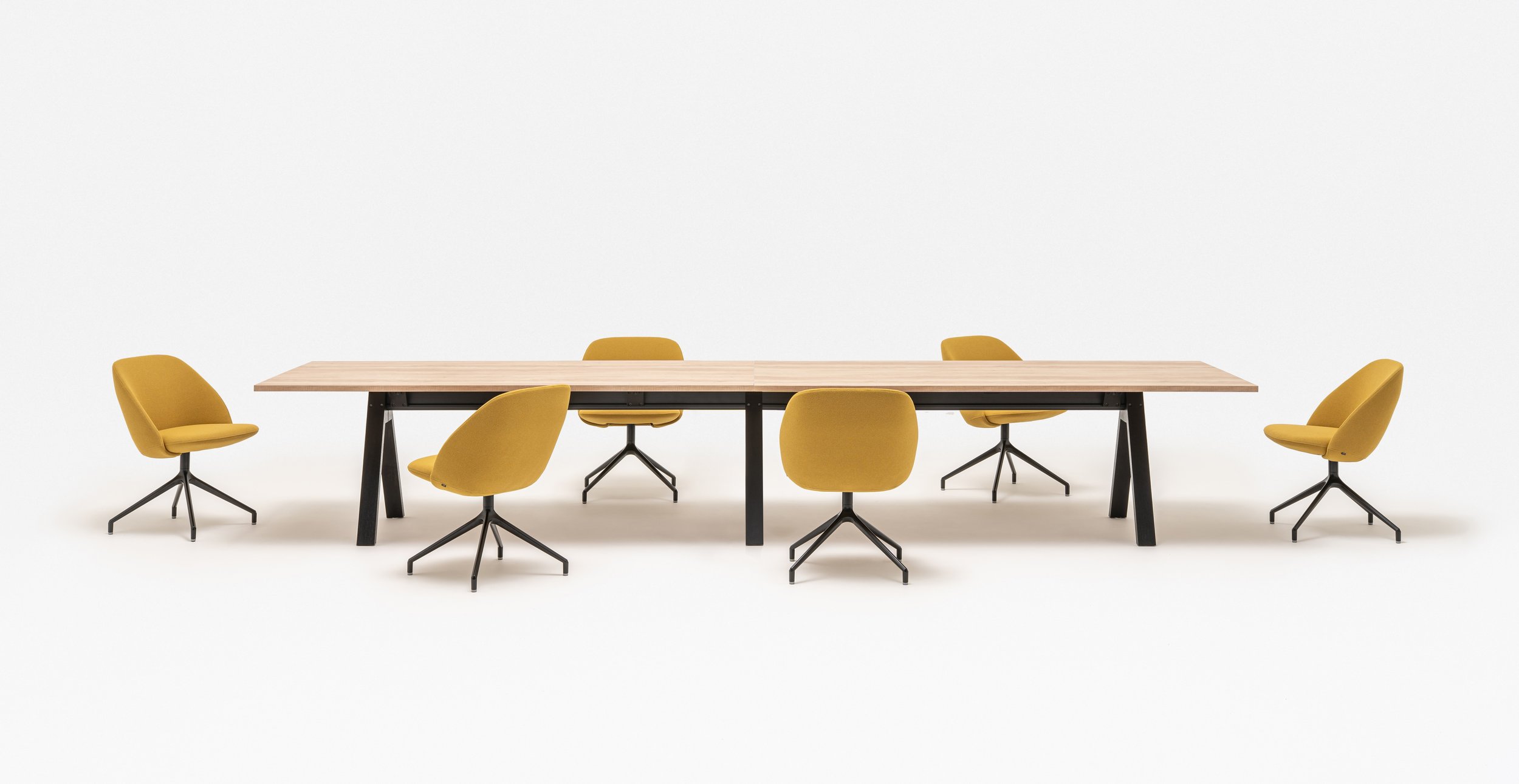 Viga Rectangular Combined Conference Table w/Melamine Top