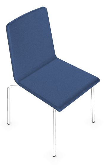 Moon Stackable Conference Chair w/Chromed Steel 4-Leg Frame