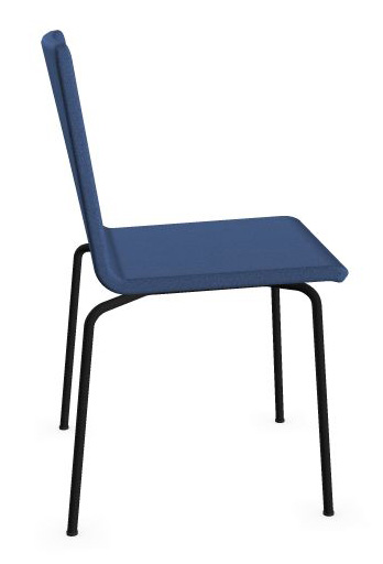 Moon Stackable Conference Chair w/Powder-Coated Steel 4-Leg Frame