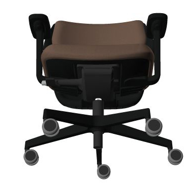 OFY Low-Back Task Office Chair w/1D Adjustable Armrests, Black Frame