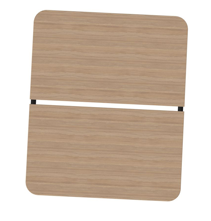 Round D64.6" Melamine Office 2-Desk Bench w/Rounded Corners
