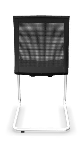 Eva Visitor Chair w/Black Plastic Body & Chromed Steel Base