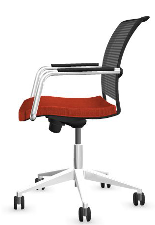 Diva Task/Meeting Chair w/Polished Aluminium Base & Castors
