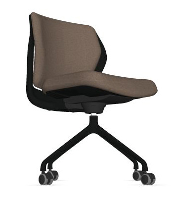 Ofy Office Visitor Chair w/Black Frame & Base & Castors