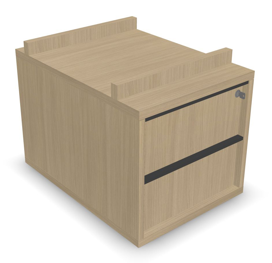 Nova Fixed Amber Oak Pedestal by NARBUTAS