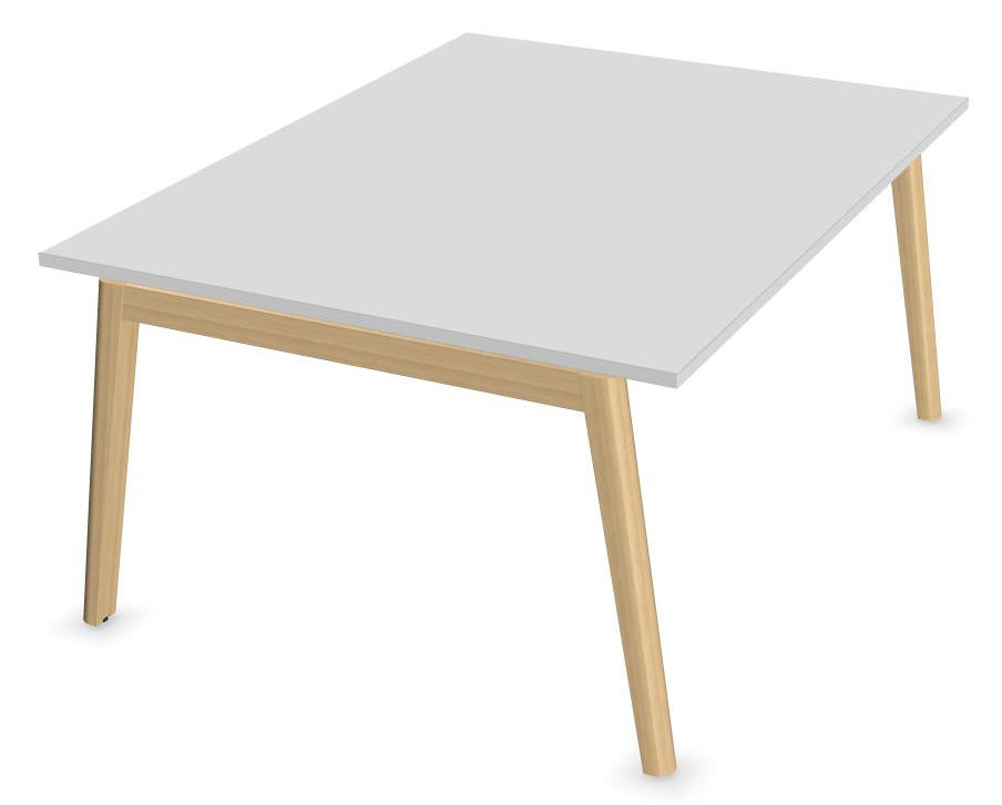 Nova Wood Rectangular Melamine D55.1" 6-Person Office Meeting Table