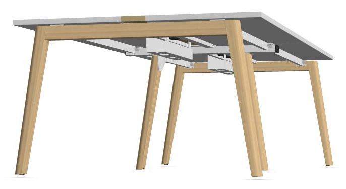 NARBUTAS Nova Wood Rect. Melamine 8-Person Meeting Table 