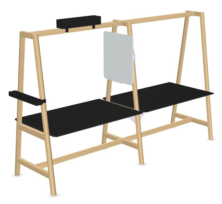 NARBUTAS Nova Wood Multipurpose Black Table