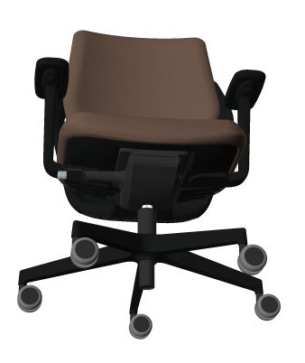 OFY Task Office Chair w/1D Adjustable Armrests, Black Frame