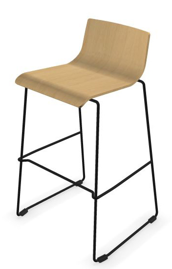 Moon High Chair w/Powder Coated Wire Steel Frame, Stackability 3 Units
