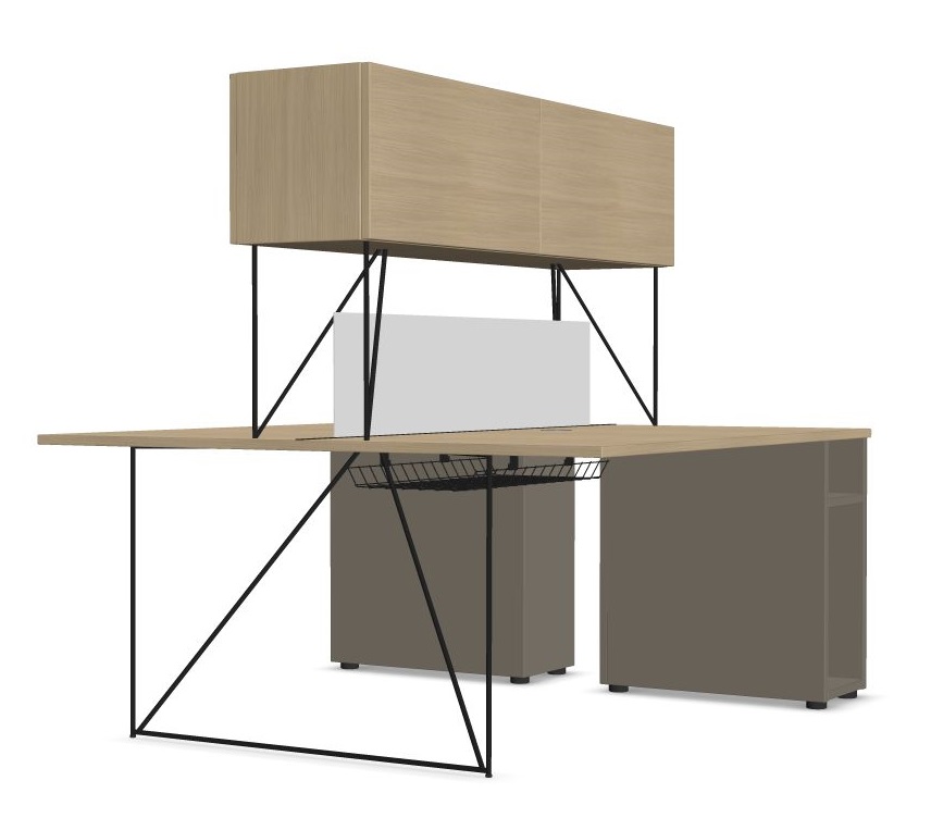 Narbutas Air 63" Office 2-Desk Bench