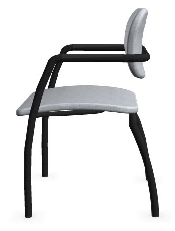 Gama Visitor Armchair, Upholstered Seat & Back, 4-leg Frame