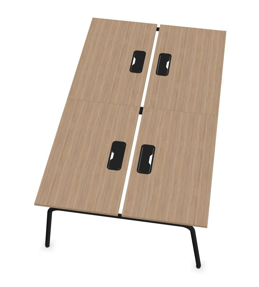 Round D56.7" 4-Desk Bench by NARBUTAS