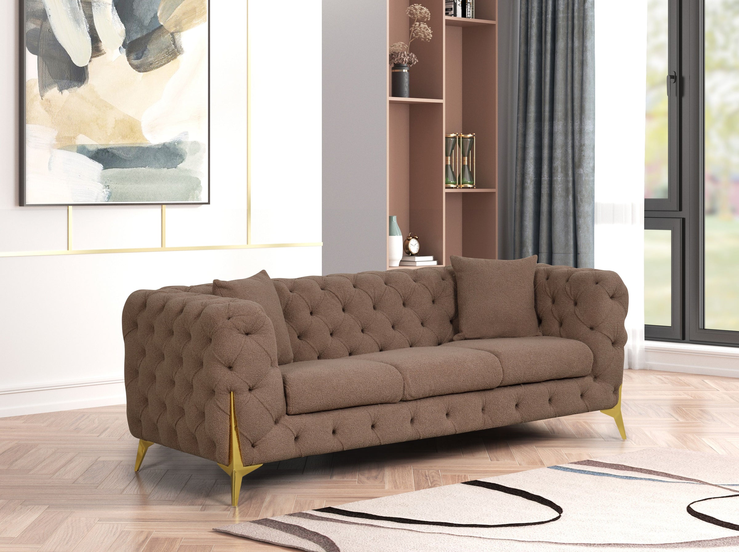 Contempo Buckle Fabric Sofa