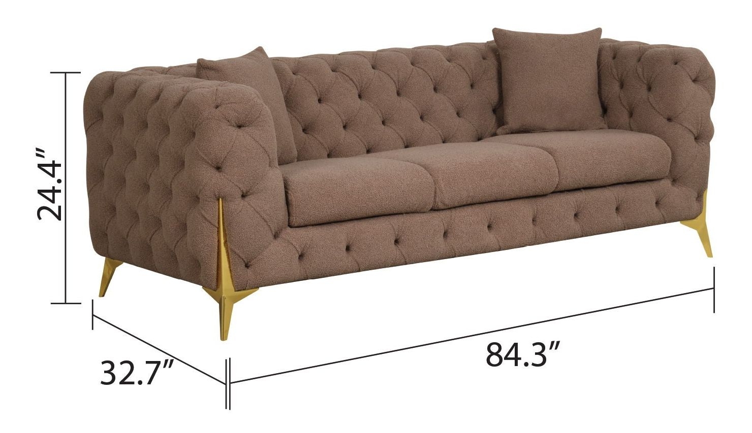 Contempo Buckle Fabric Living Room Set