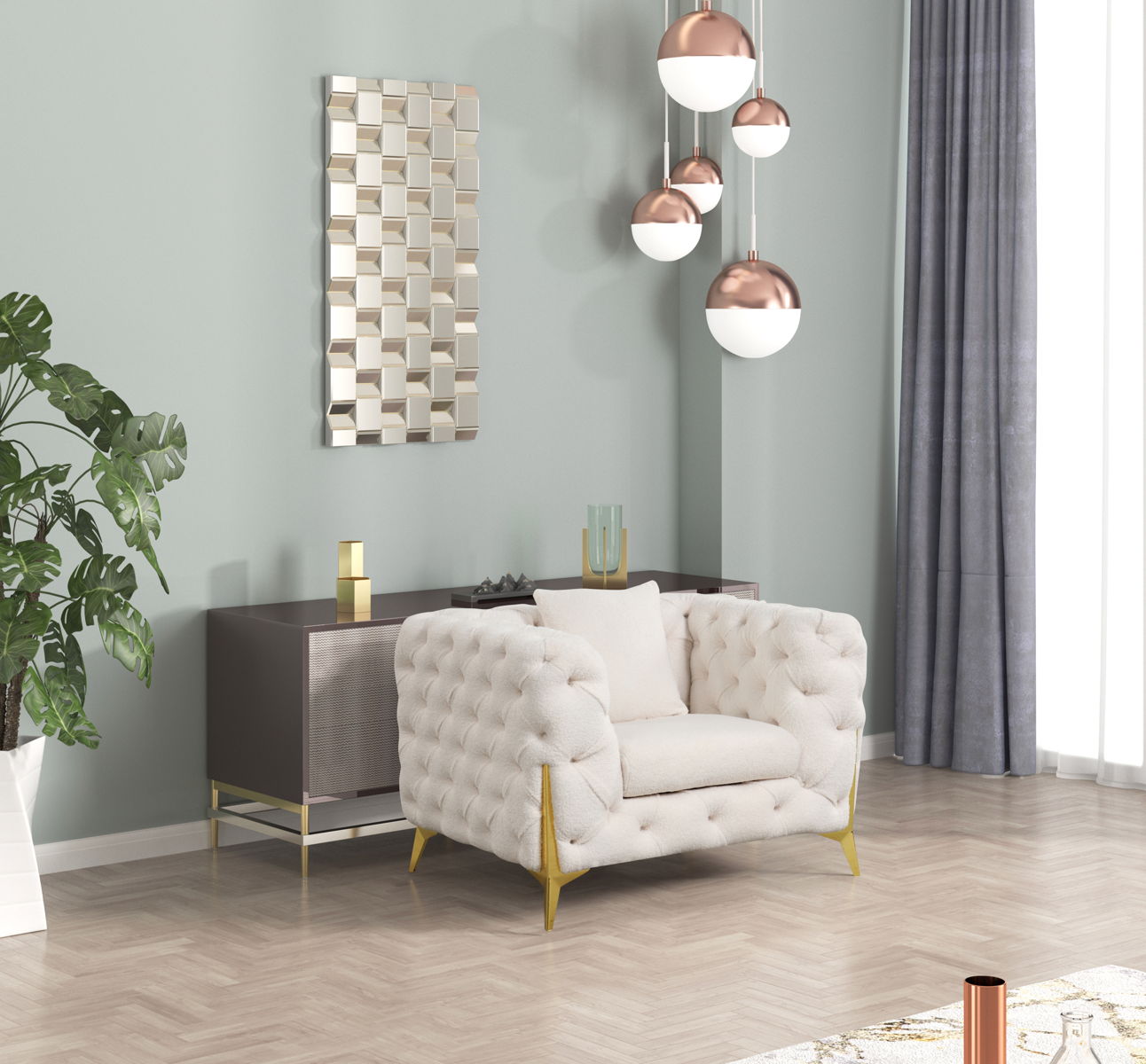 Contempo Buckle Fabric Chair