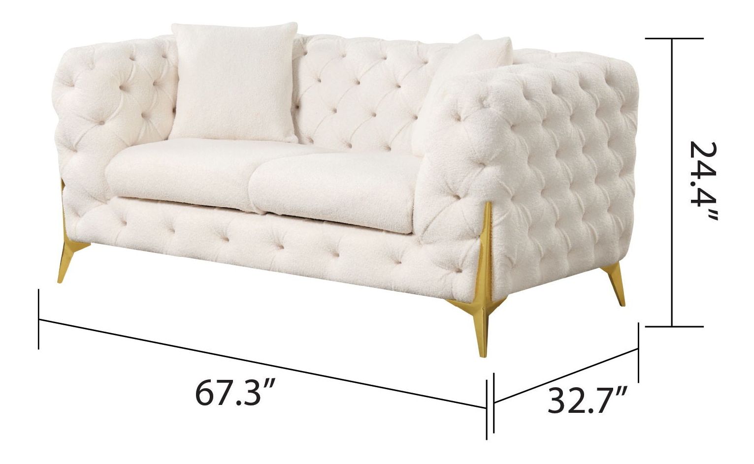Contempo Buckle Fabric Loveseat