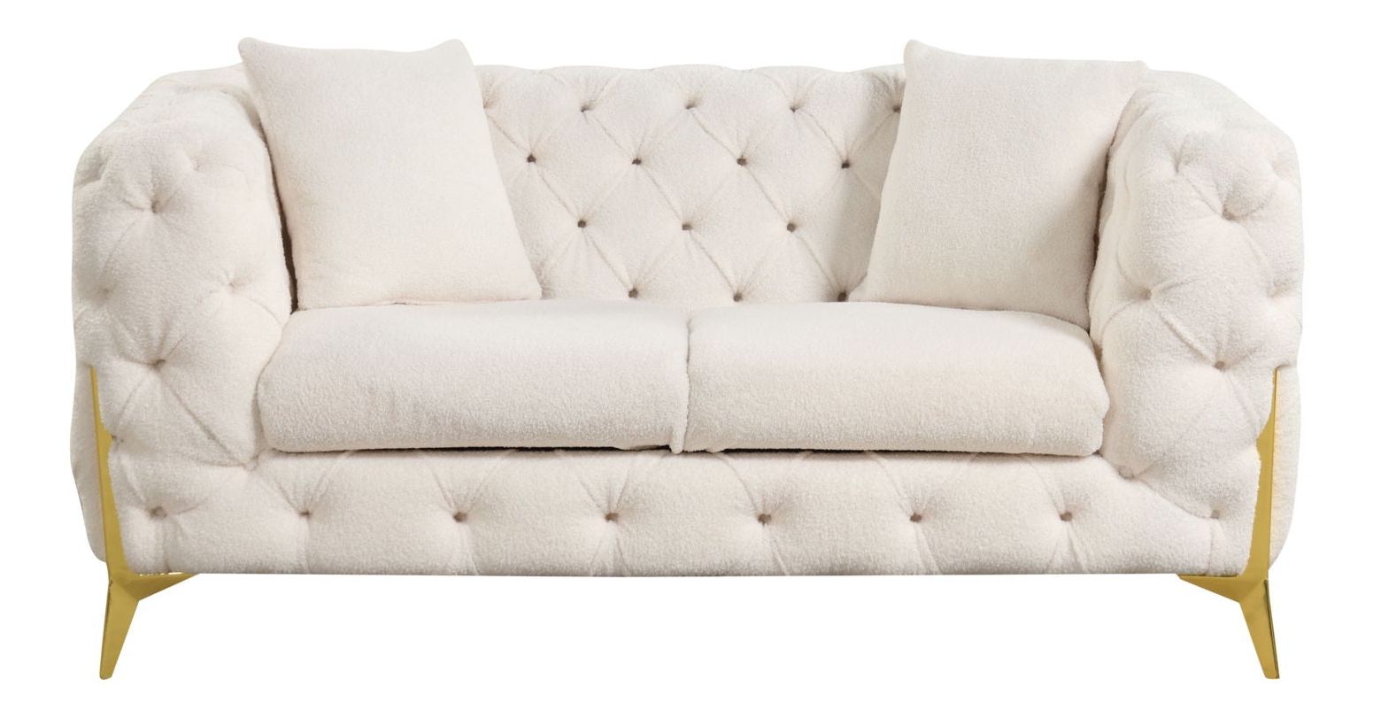 Contempo Buckle Fabric Loveseat