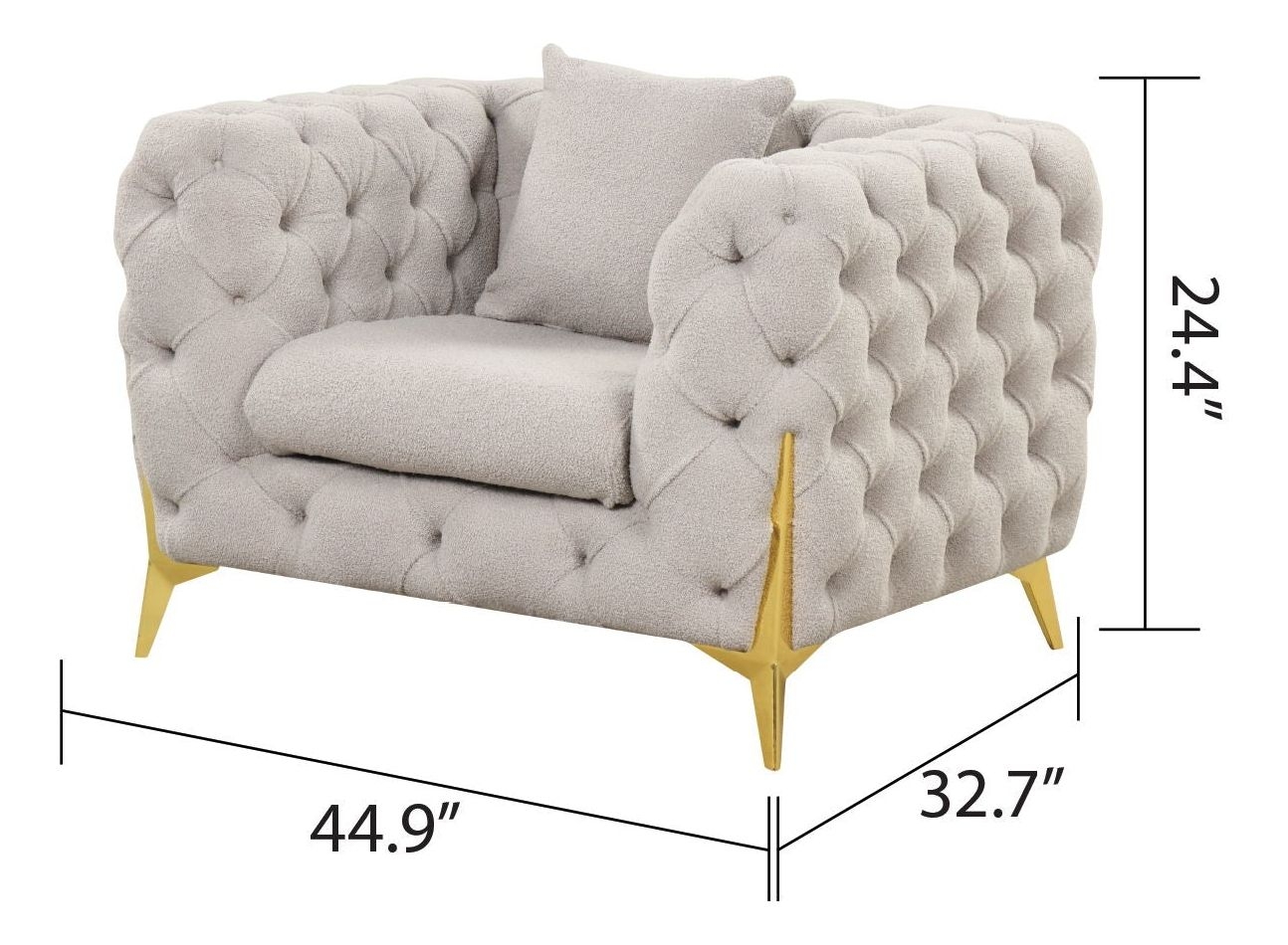Contempo Buckle Fabric Living Room Set