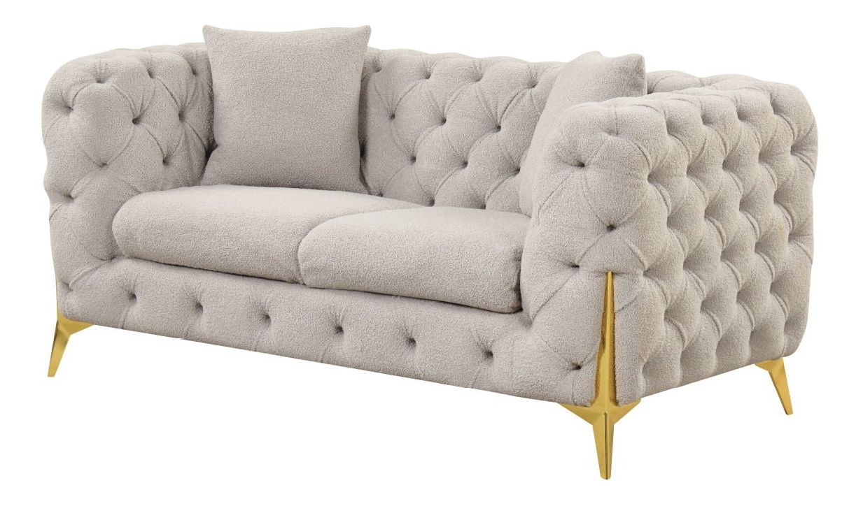 Contempo Buckle Fabric Loveseat