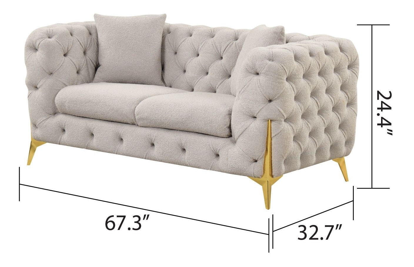 Contempo Buckle Fabric Loveseat