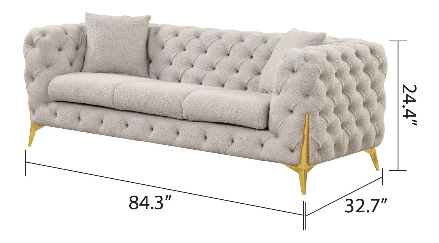 Contempo Buckle Fabric Living Room Set