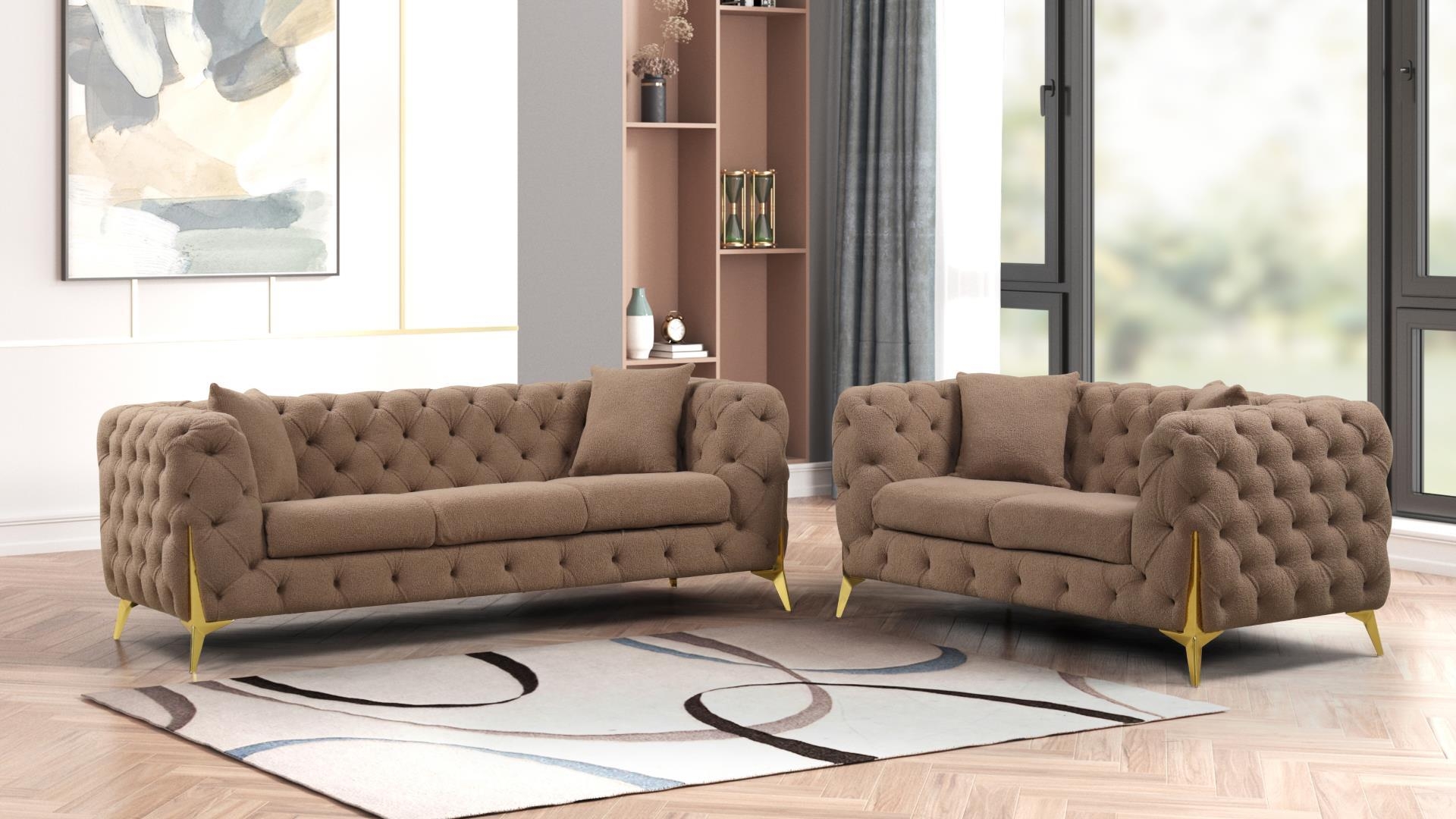 Contempo Buckle Fabric Living Room Set