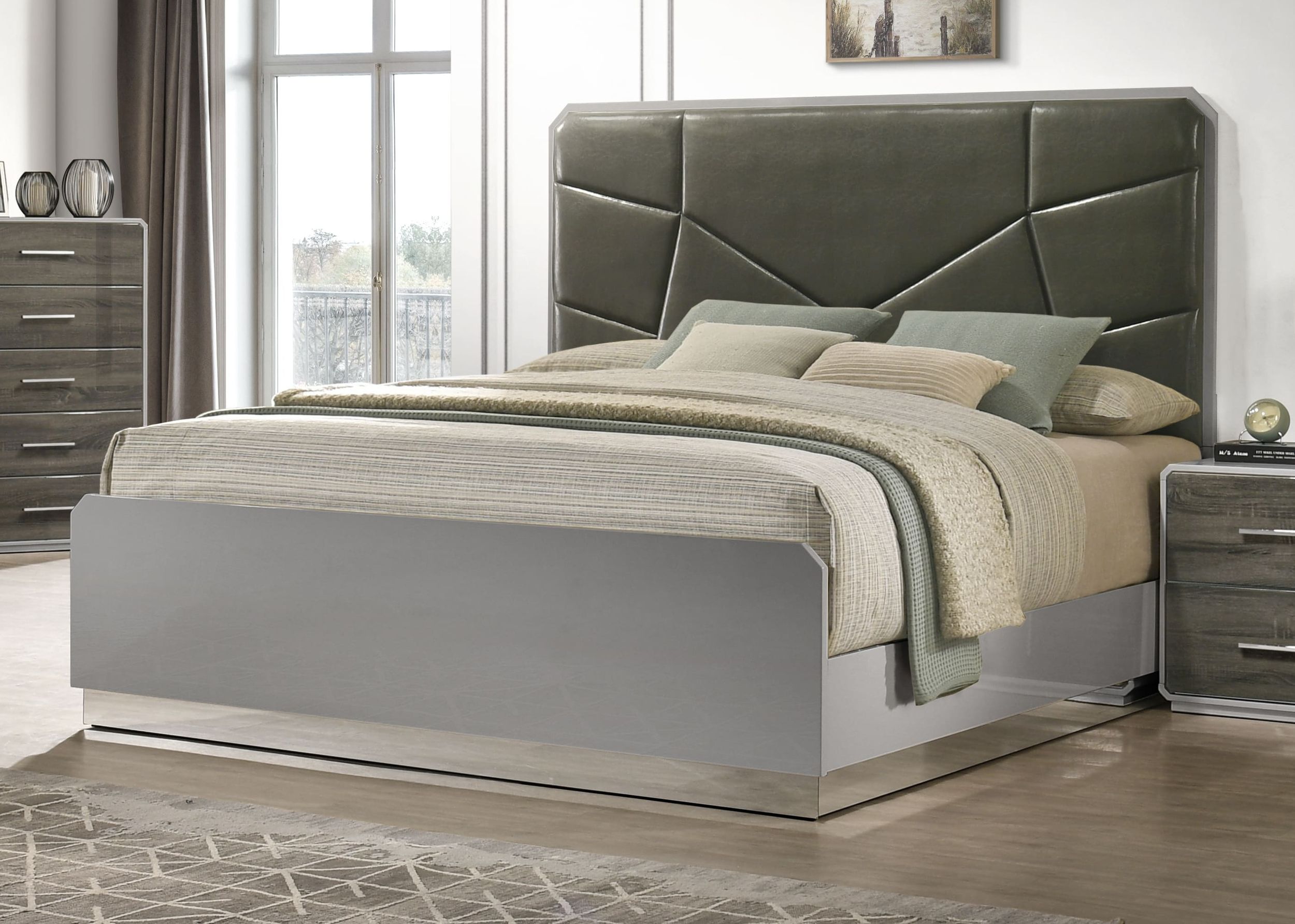 Naples Panel Upholstered Bed