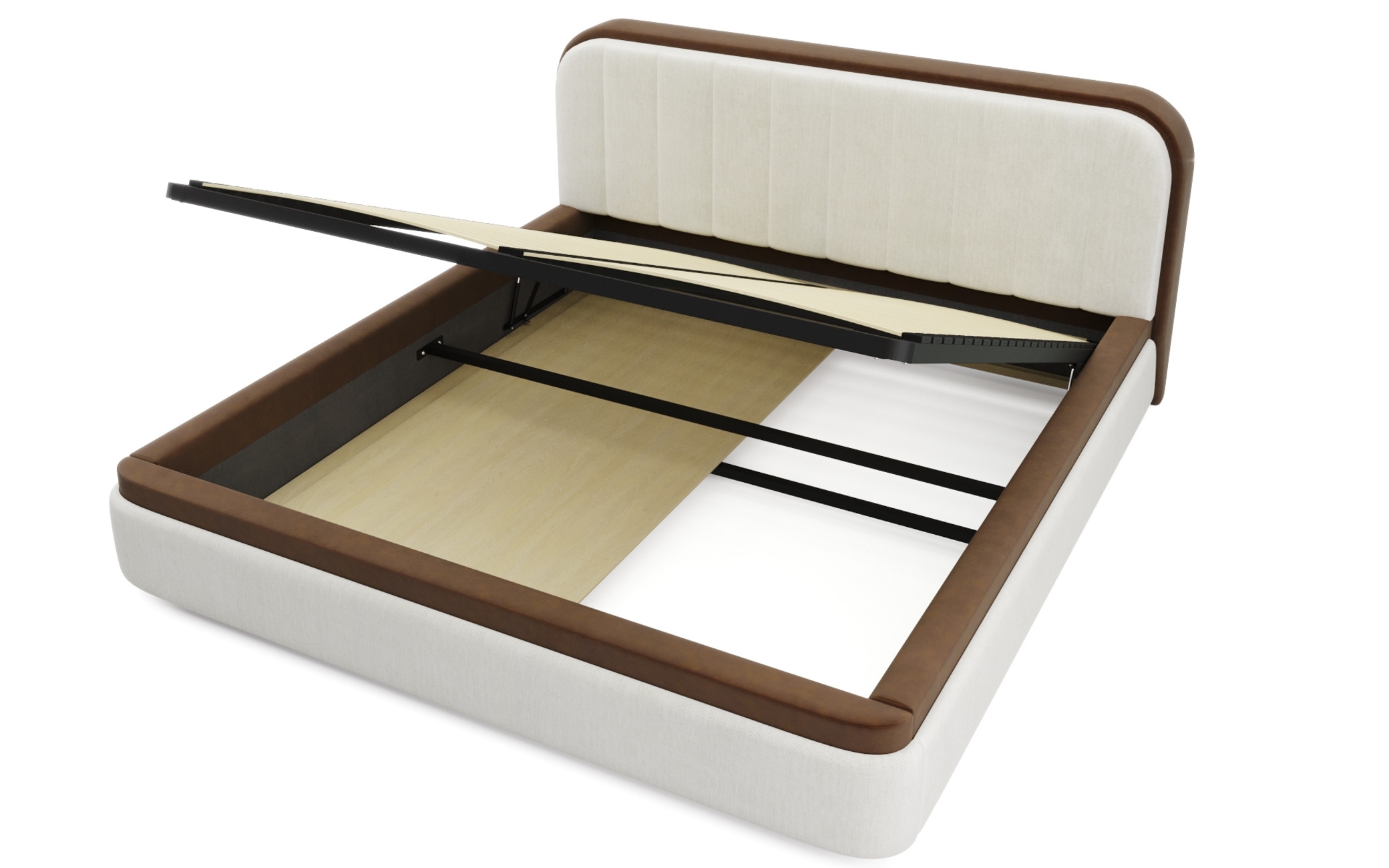 Cosmopolitan Faux Leather Storage King Size Bed