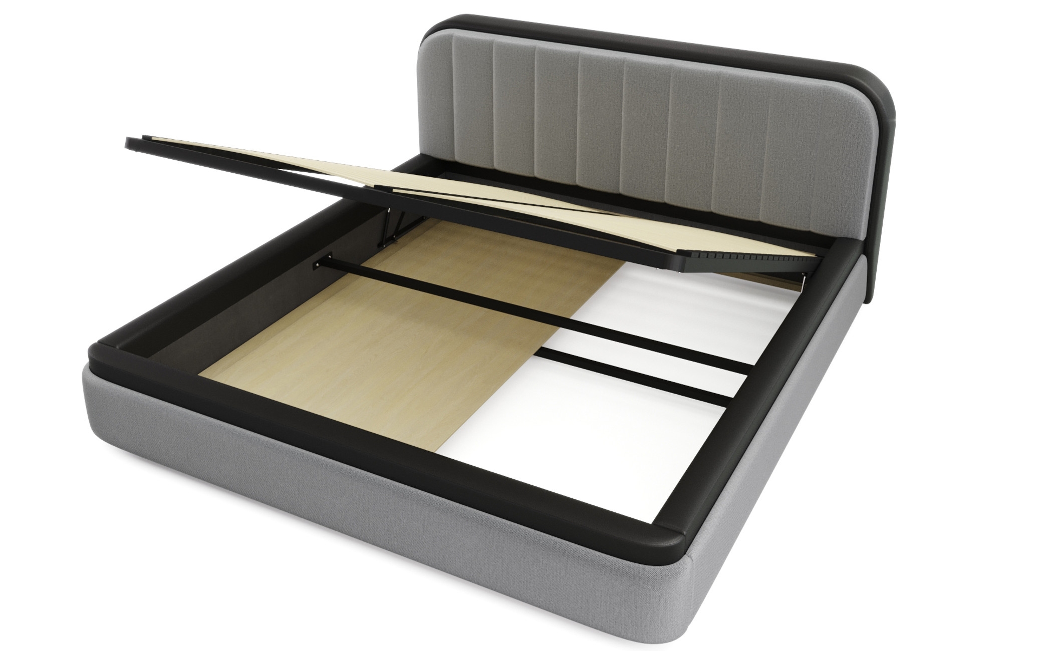 Cosmopolitan Faux Leather Storage King Size Bed