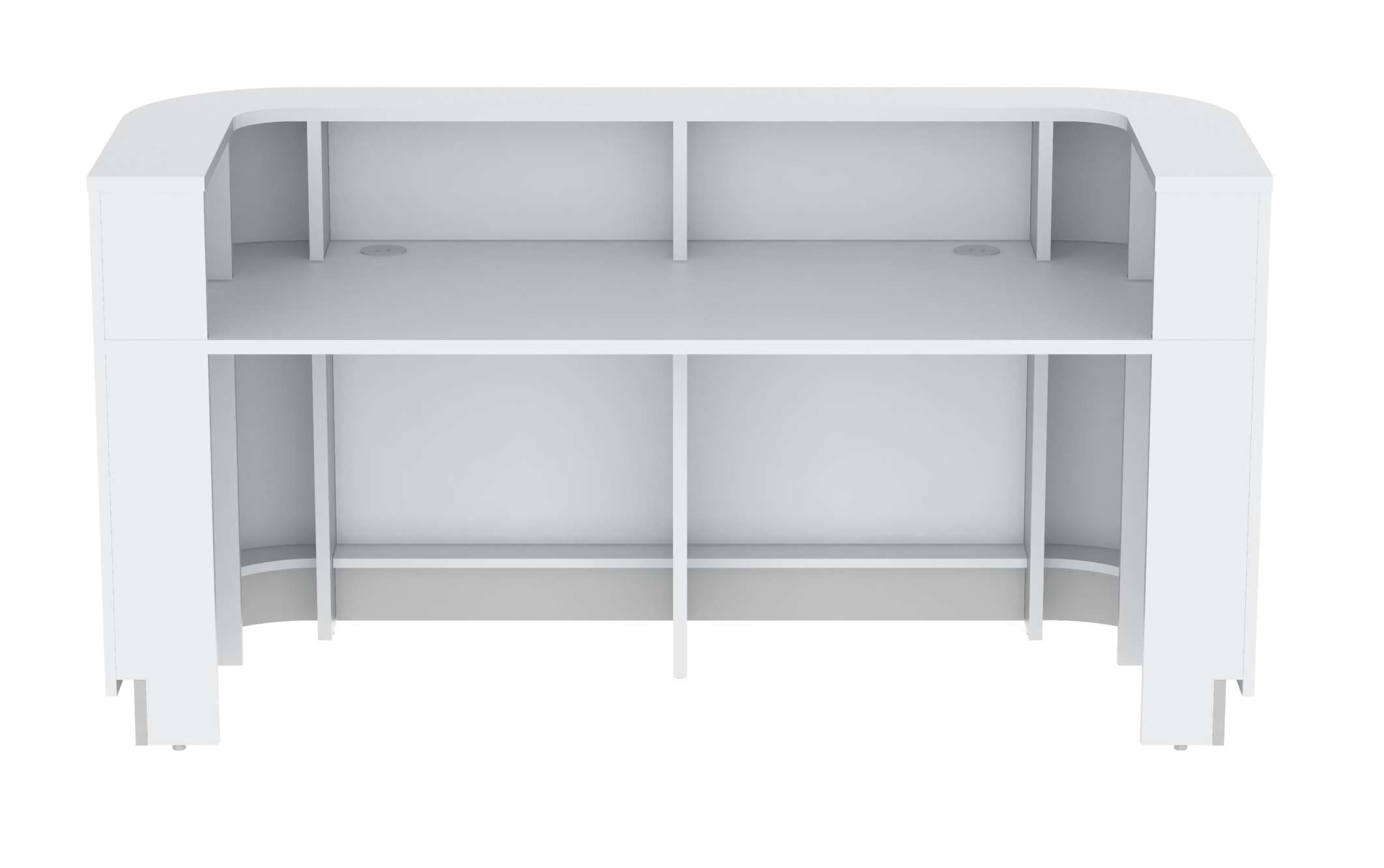 Cosy Reception White Unit Storage Area
