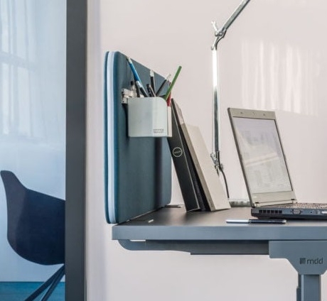 Twin Acoustic Fabric Screen for Single & Bench Desks